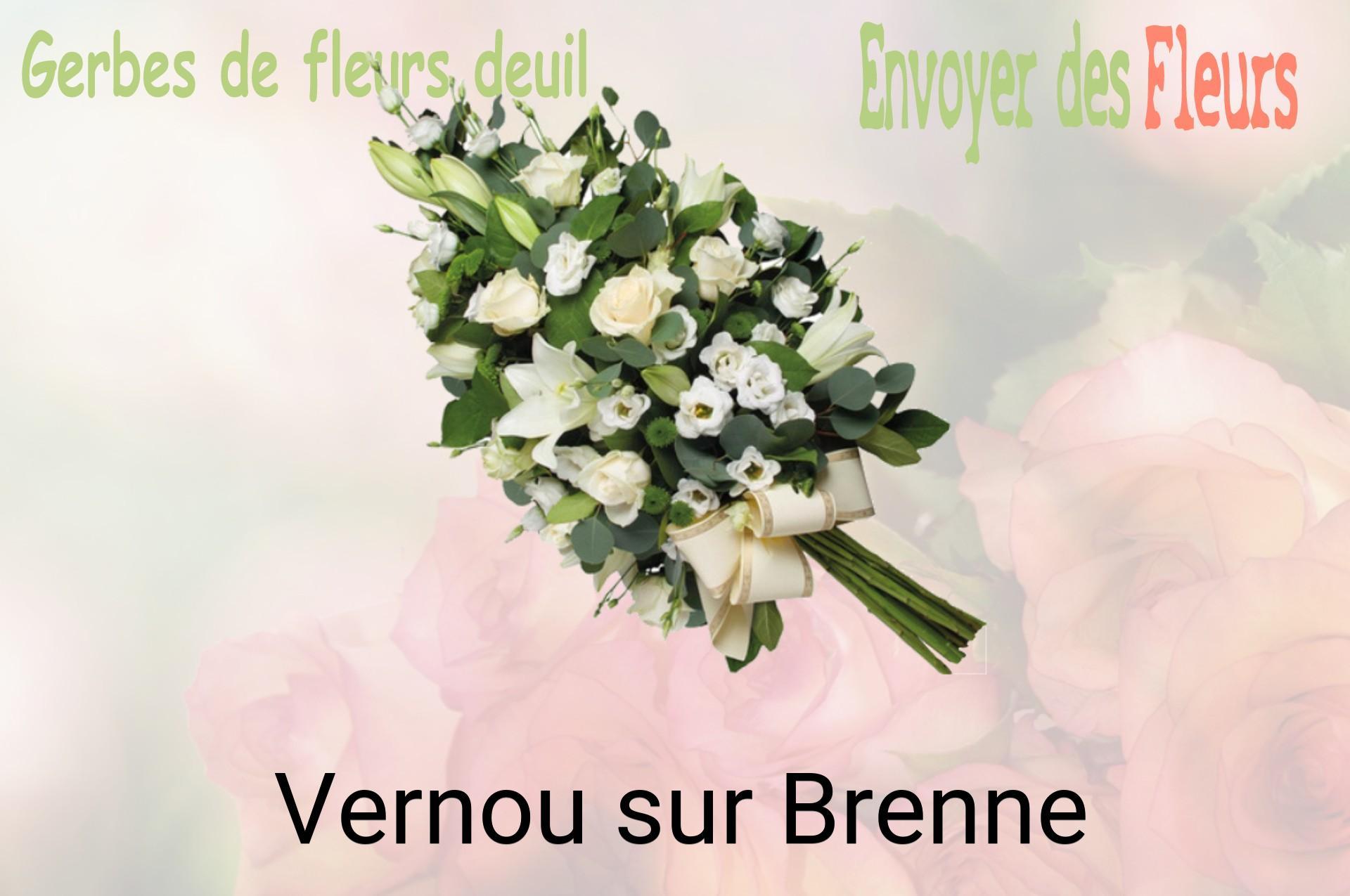 Gerbe de fleurs de deuil livrée à Vernou-sur-Brenne